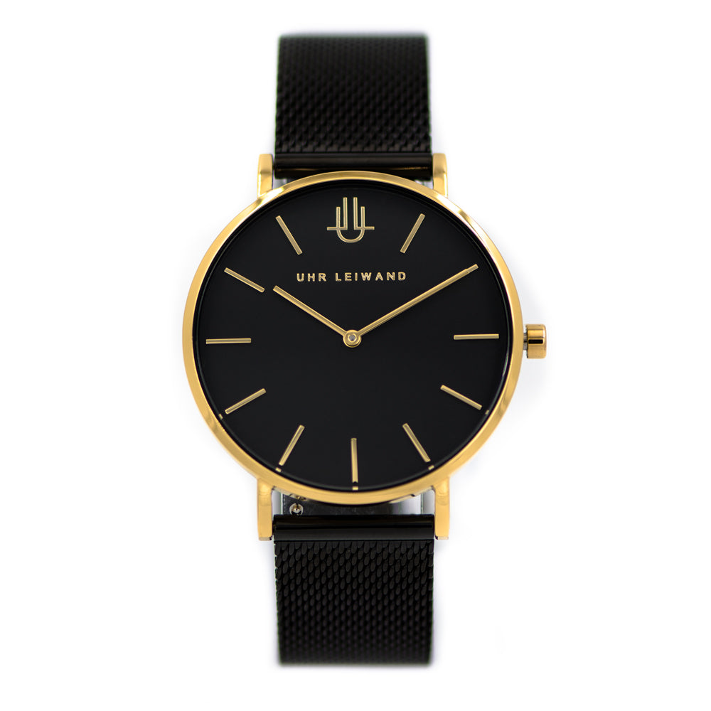 Uhr Leiwand | Modell Innere Stadt | Black Mesh