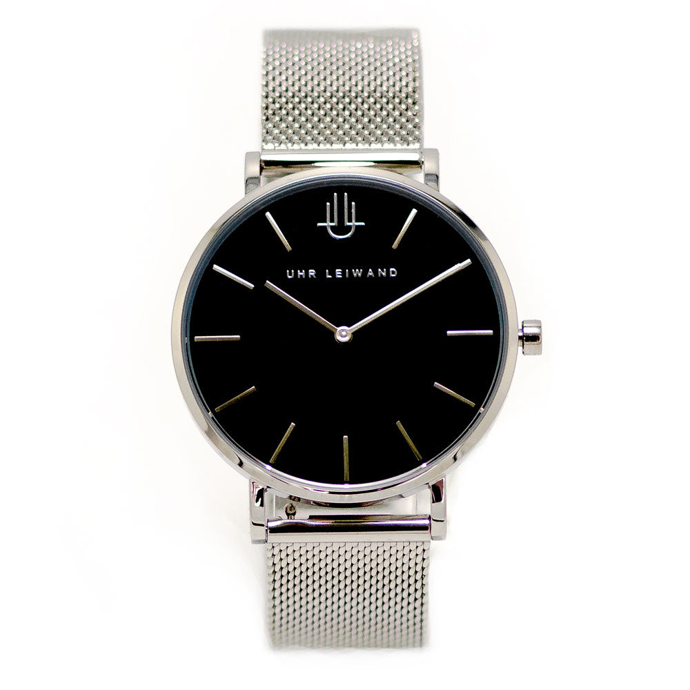 Uhr Leiwand | Modell Josefstadt | Silver Mesh