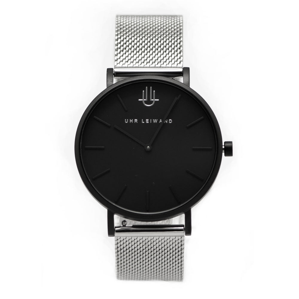 Uhr Leiwand | Modell Neubau | Silber Mesh