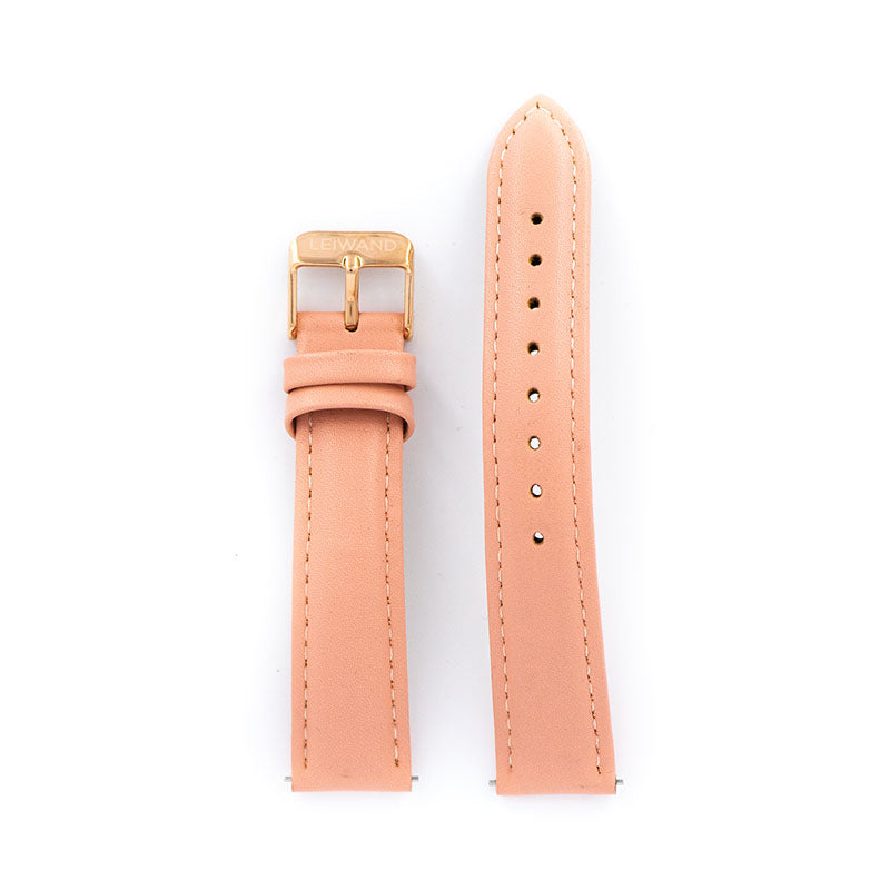 Uhr Leiwand | Echtleder Armband | Rosa